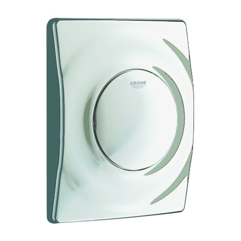 Grohe Urinal-Betätigung Surf, mit Druckknopfbetaetigung, matt, 144 x 116 x 35 mm, Farbe chrom Bild 1