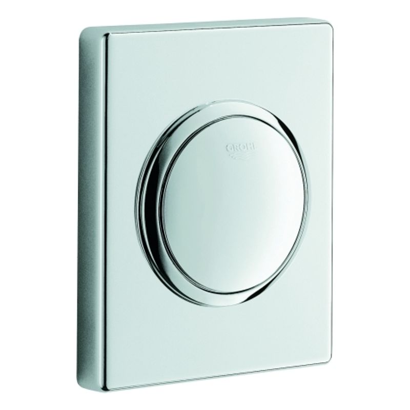 Grohe Urinal-Betätigung Skate, mit Druckknopfbetaetigung, 144 x 116 mm, Farbe chrom Bild 1