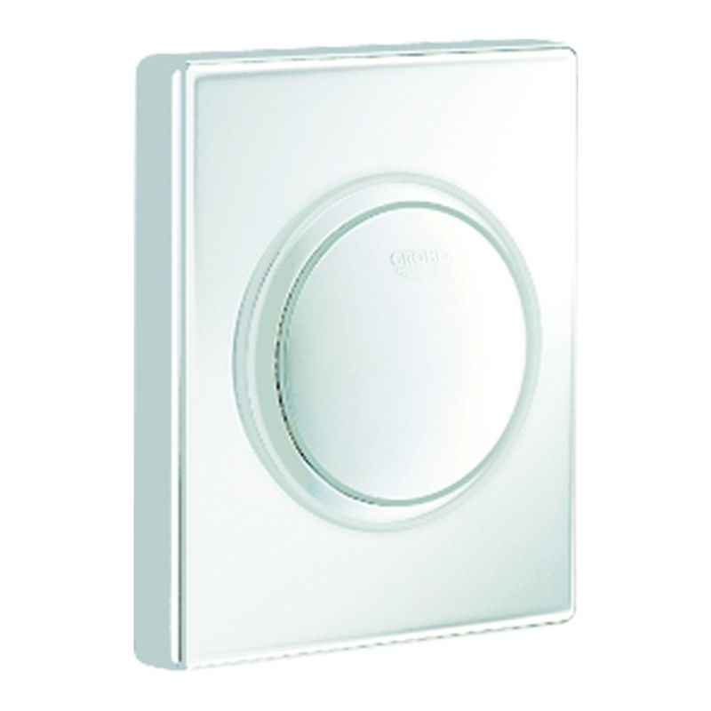 Grohe Urinal-Betätigung Skate 38595, mit Druckknopfbetaetigung, alpin, 144 x 116 mm, Farbe weiß Bild 1