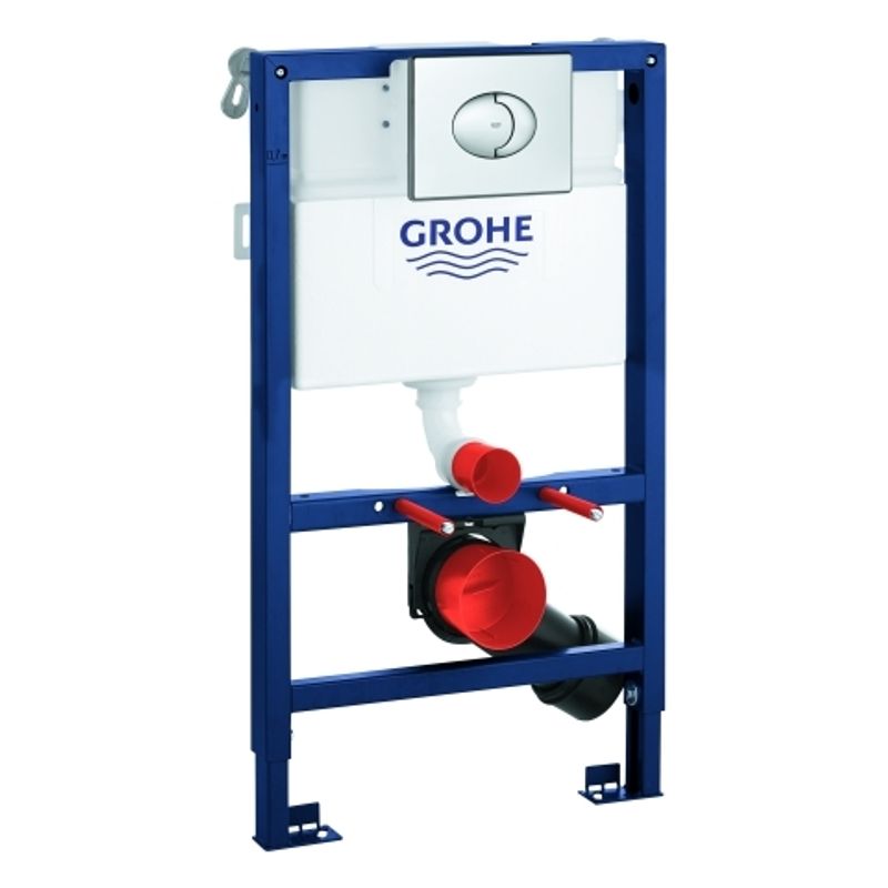 Grohe WC-Set Rapid SL BH 0,82m, mit Wandwinkel / Betätigung Skate Air, 17 x 52 mm, Farbe silberfarben Bild 1