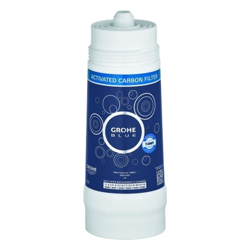 Grohe Blue 3-Phasen-Aktivkohle- Austauschfilter, Kapazität 3000 Liter, Farbe blau Bild 1