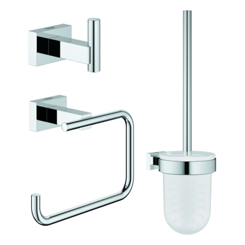 Grohe WC-Accessoire Set 3-in-1 Essentials Cube 40757_1, 135 mm, Farbe chrom Bild 1