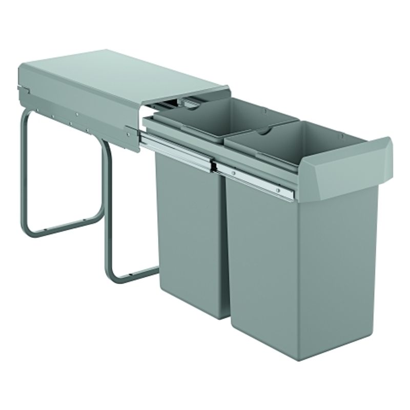 Grohe Mülltrennsystem Blue 30 cm zweifach, 2 x 15 Liter grau, 410 x 255 x 450 mm, Farbe blau Bild 1