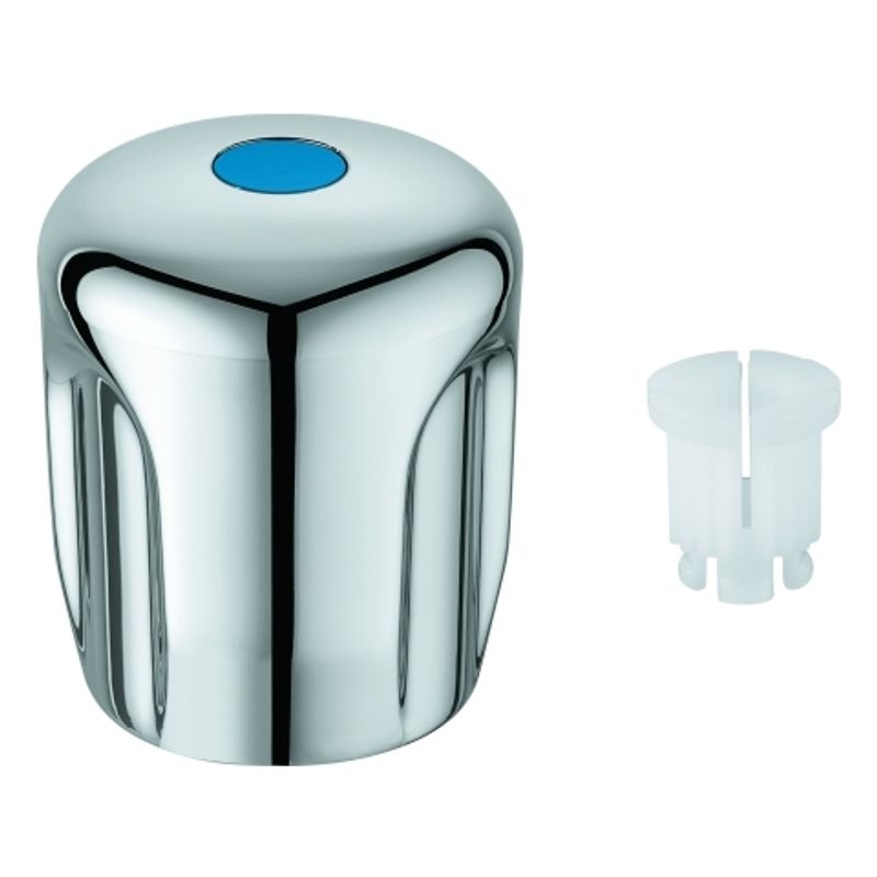 Grohe Griff Markierung blau, für Eurotec Aussenventile, Farbe silberfarben Bild 1