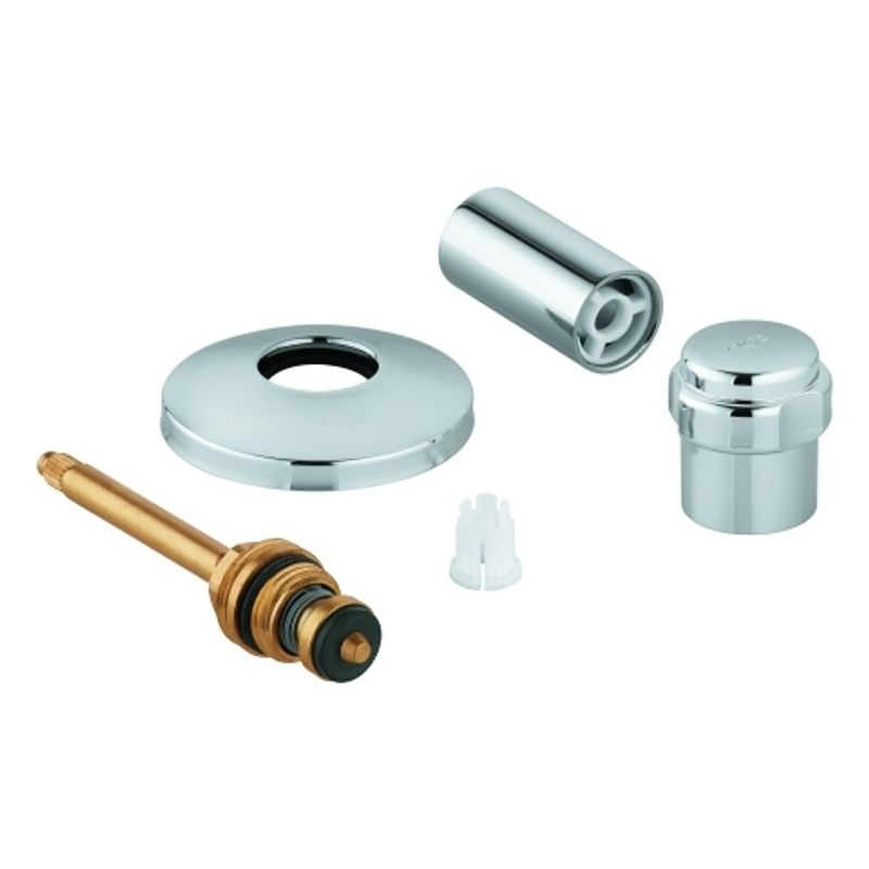 Grohe Oberteil 1/2" mit WAS-Griff, mit Rückflussverhinderer, für Unterputz-Ventile, Farbe silberfarben Bild 1