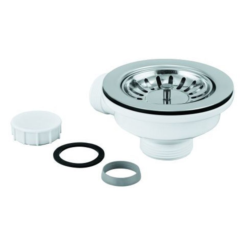 Grohe Ablaufgarnitur 42589_1, für Einbauspülen, Edelstahl, 79 mm, Farbe silber Bild 1