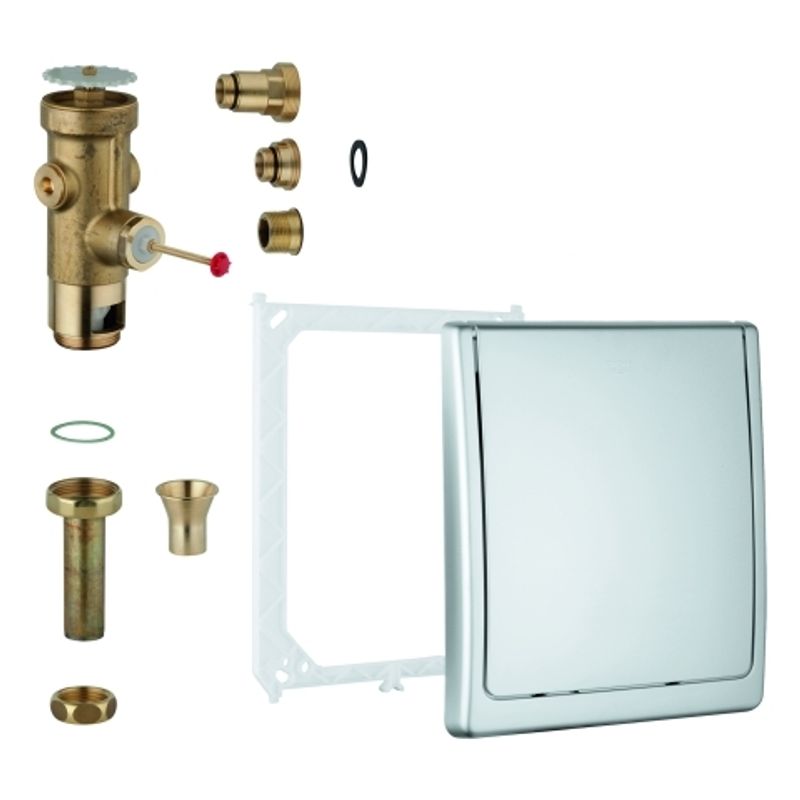 Grohe Austausch-WC-Druckspüler DALclassic 680 3/4" für WE mit Abdeckplatte verchromt, 125 x 280 mm, Farbe chrom Bild 1