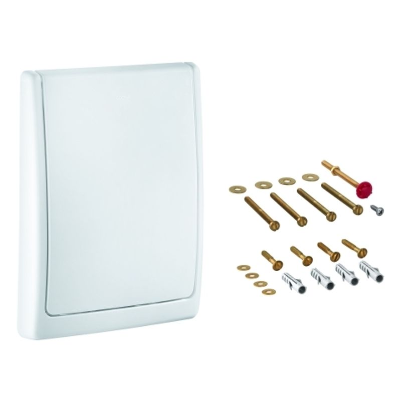 Grohe Abdeckplatte 43179 komplett, für WC-Druckspüler Wandeinbau, Farbe weiß Bild 1