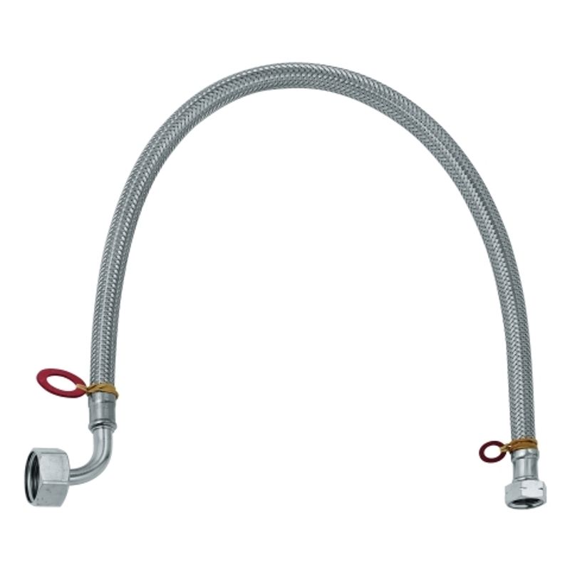 Grohe Druckschlauch flexibel, M15 x 1 x 3/4", Länge 500 mm, Farbe silberfarben Bild 1