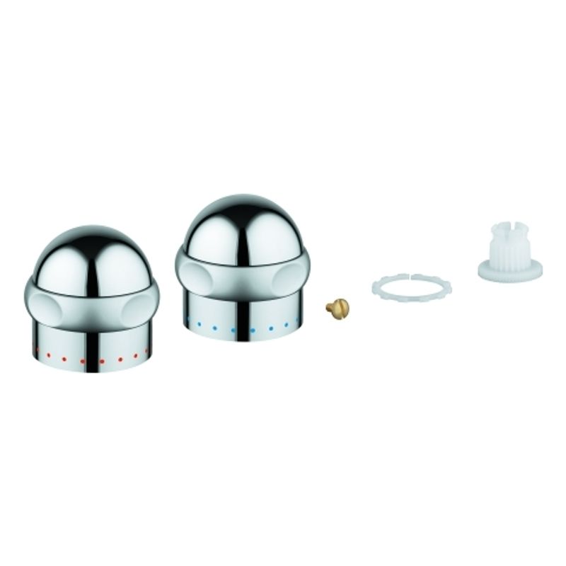 Grohe Griff, für Sentosa, 1/2", Markierung blau / rot, chrom, Farbe silberfarben Bild 1