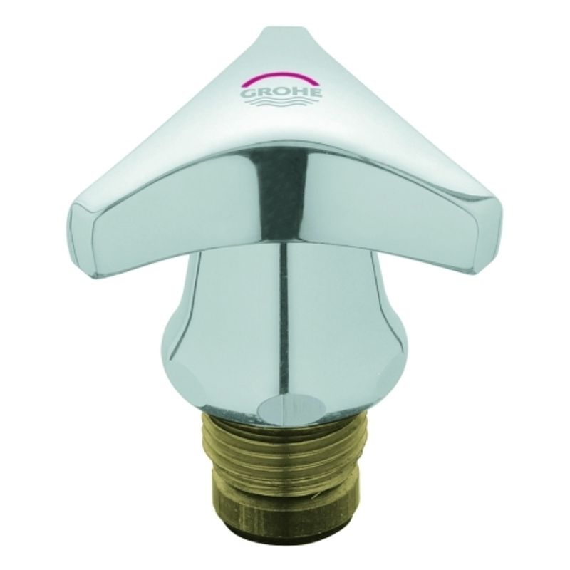 Grohe Oberteil 1/2", mit Trecorn-Griff warm, Farbe silberfarben Bild 1