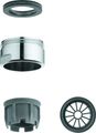 Grohe Strahlregler, keine Durchflussbegrenzung, AG M, 24 x 1 mm, Farbe silberfarben Bild 1