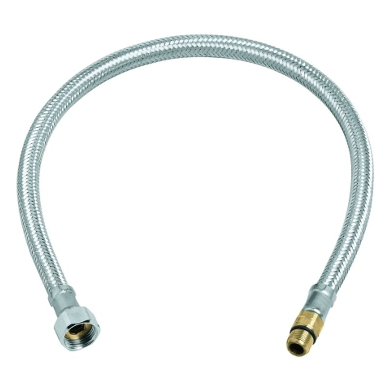 Grohe Druckschlauch M12 x 1 x 3/, 8" x 530, Farbe silberfarben Bild 1