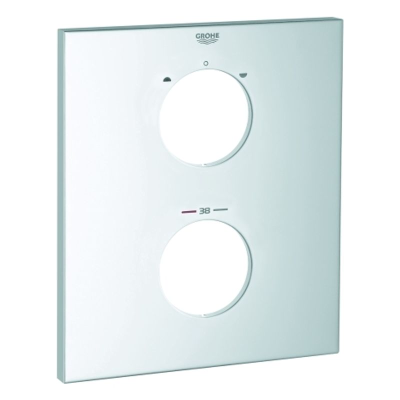 Grohe Rosette, eckig, Farbe silberfarben Bild 1