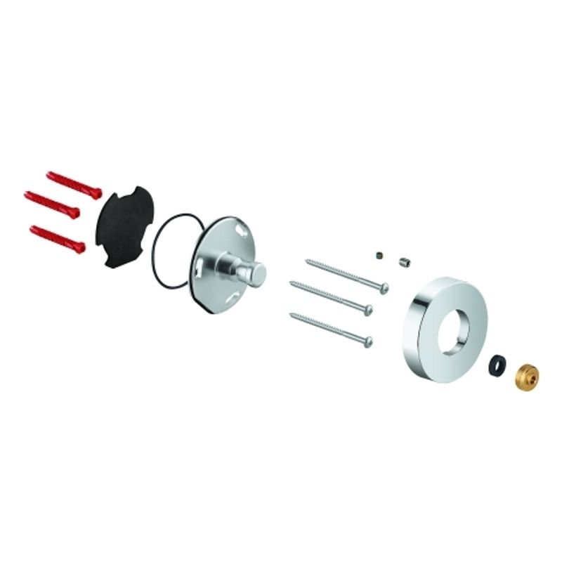 Grohe Brausestangenhalter für Duschsysteme mit THM-Batterie, für Wandmontage, Farbe silberfarben Bild 1
