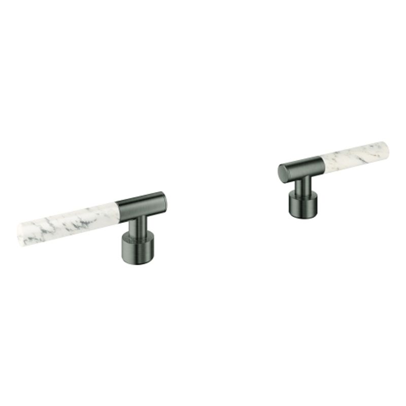 Grohe Hebelgriffe Atrio Private C. 48458 White Attica Caesarstone hard graph. gb, Farbe silberfarben Bild 1
