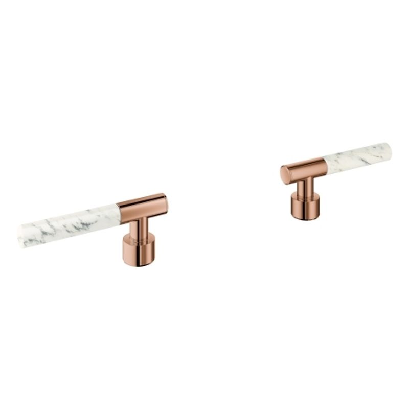 Grohe Hebelgriffe Atrio Private C. 48458 White Attica Caesarstone warm sunset, Farbe silberfarben Bild 1