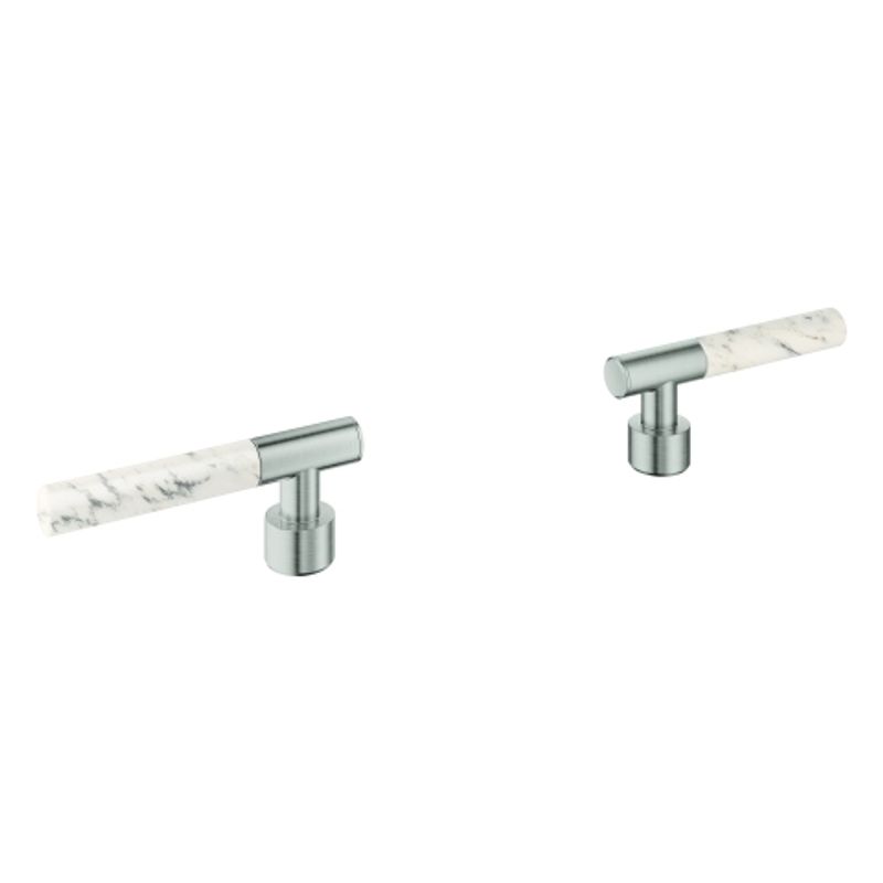Grohe Hebelgriffe Atrio Private C. 48458 White Attica Caesarstone supersteel, Farbe silberfarben Bild 1