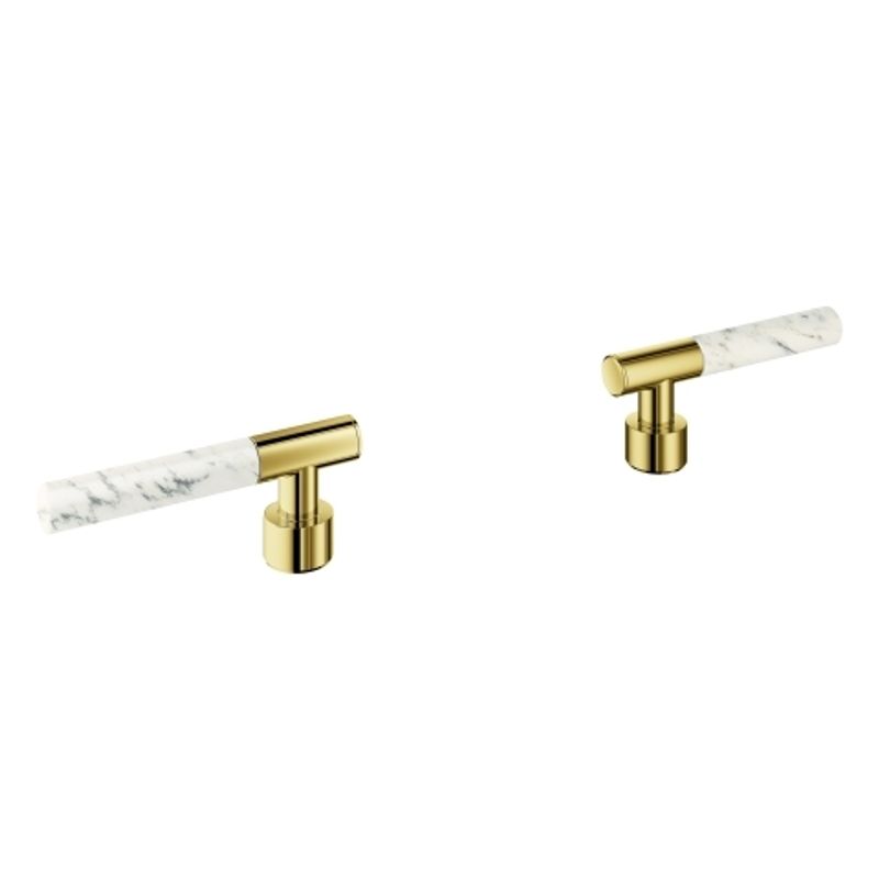 Grohe Hebelgriffe Atrio Private C. 48458 White Attica Caesarstone, Farbe gold Bild 1
