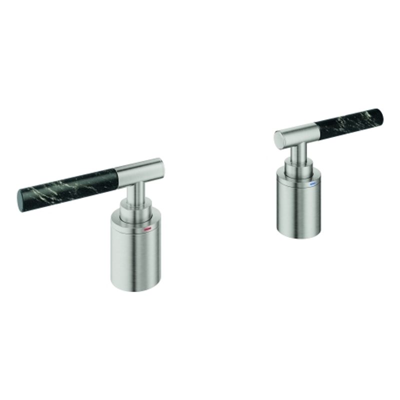 Grohe Hebelgriffe Atrio Private C. 48465 Vanilla Noir Caesarstone supersteel, Farbe silberfarben Bild 1