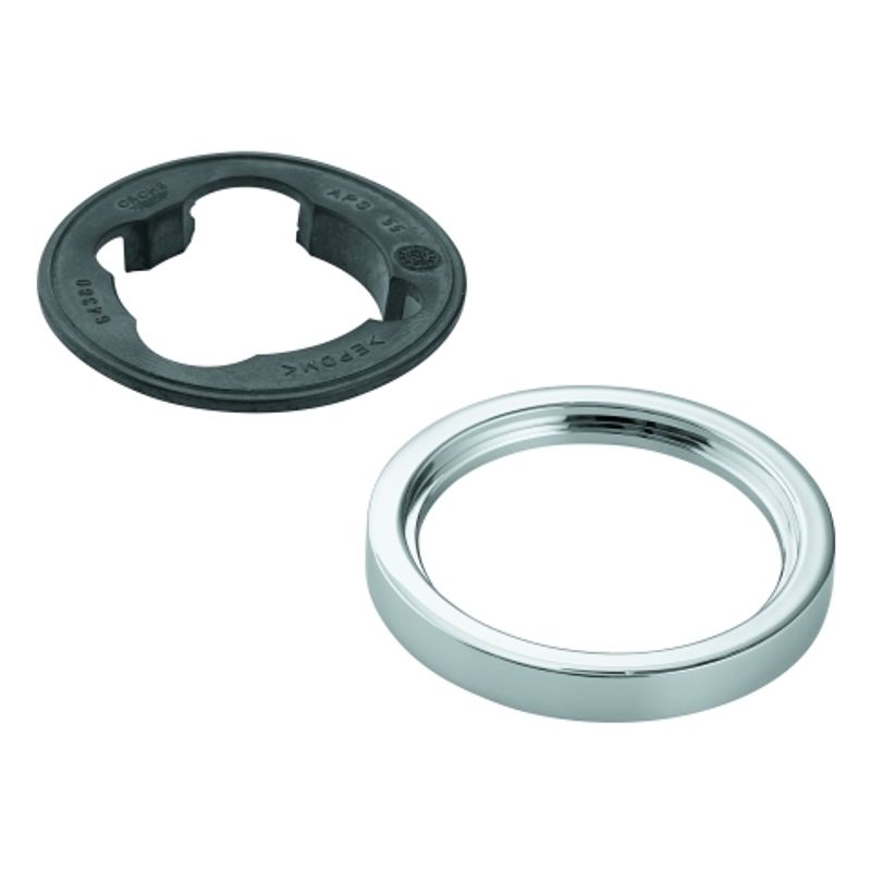 Grohe Rosette, für WT-Batterien, ohne Zugstange rund, Farbe silberfarben Bild 1
