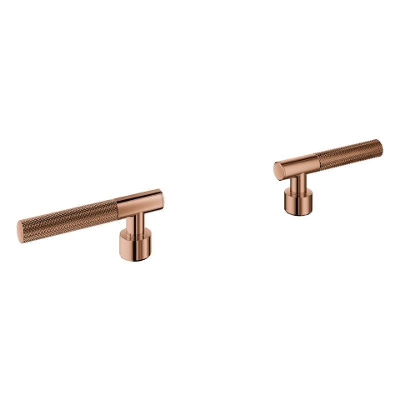 Grohe Hebelgriffe Atrio Private C. 48646 Raendelstruktur, Farbe rot Bild 1