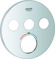 Grohe Rosette, für SmartControl UP-Thermostat, rund, m.3 Absperrventilen, Metall, Farbe silberfarben Bild 1