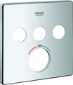 Grohe Rosette, für SmartControl UP-Thermostat eckig, mit 3 ASV, Farbe silberfarben Bild 1