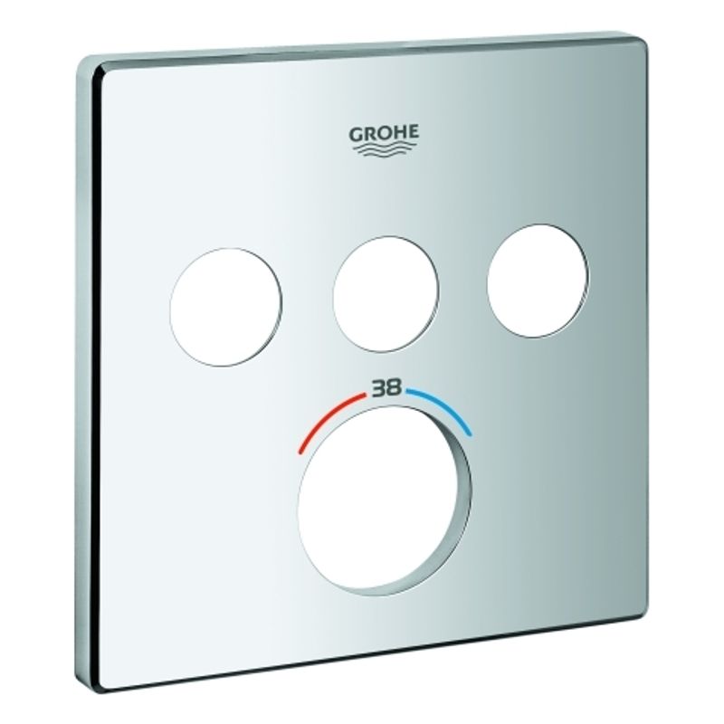 Grohe Rosette, für SmartControl UP-THM eckig, mit 3 ASV, Farbe silberfarben Bild 1