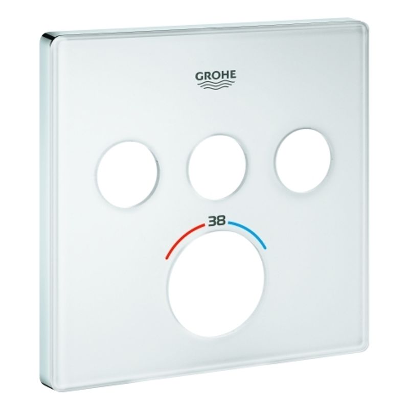 Grohe Rosette, für SmartControl UP-THM, mit 3 Absperrventilen, eckig, Farbe weiß Bild 1