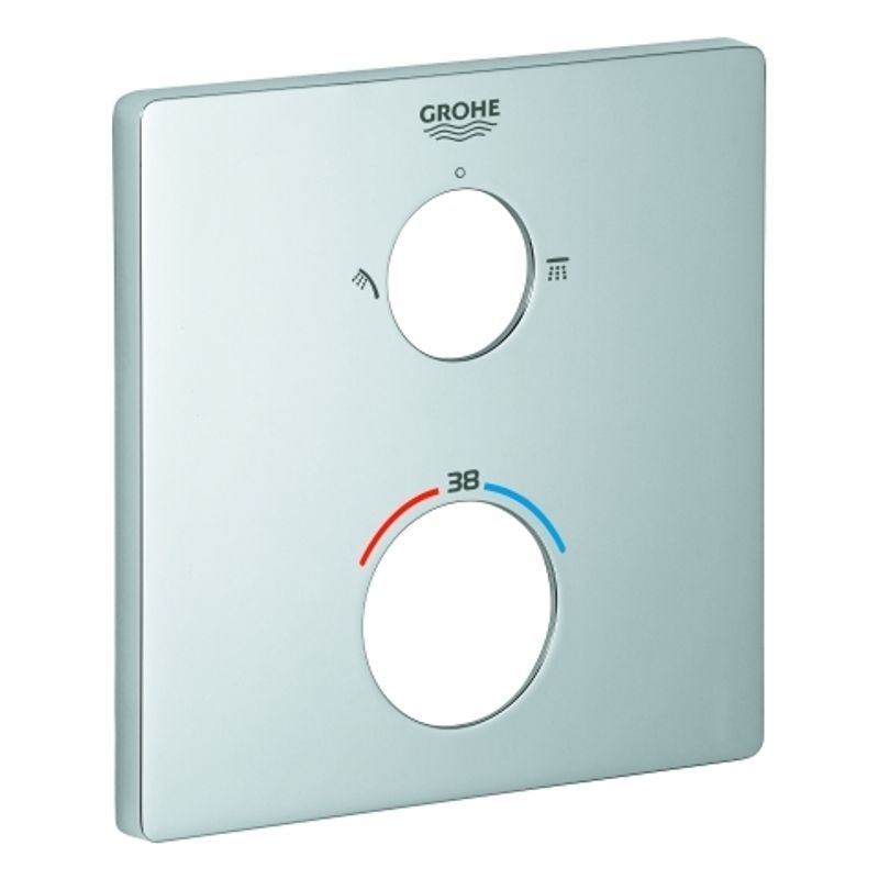Grohe Rosette, für Thermostat-Fertigmontagesets, Farbe silberfarben Bild 1