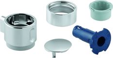 Grohe Absperrgriff, für Grohtherm Fertigmontagesets, Farbe silberfarben Bild 1