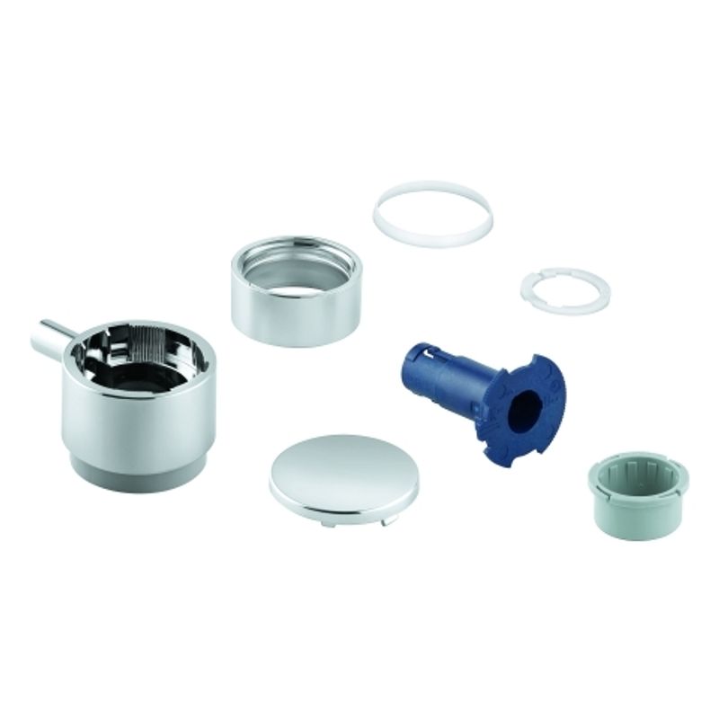 Grohe Absperrgriff Aquadimmer rund, für Themostat FMS, mit Kappe, Farbe silberfarben Bild 1