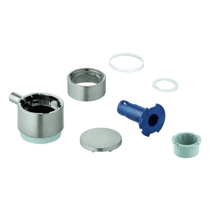 Grohe Absperrgriff Aquadimmer, rund, für THM Fertigmontageset, mit Kappe, Farbe silberfarben Bild 1