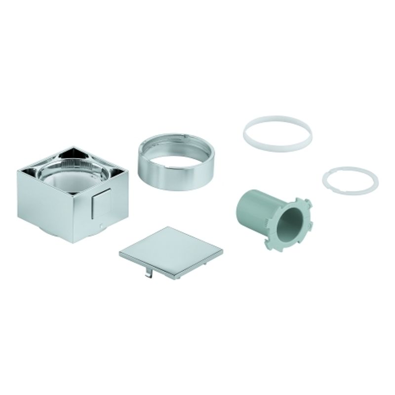 Grohe Temperaturwaehlgriff eckig, für THM-Fertigmontagesets, Farbe silberfarben Bild 1