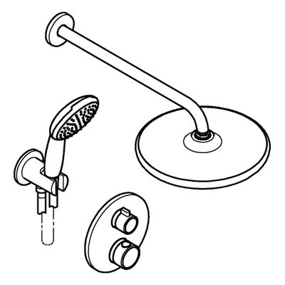 Grohe UP-Duschsystem Grohtherm rund 2 ASV, für Duschrahmen Mono, Farbe chrom Bild 3