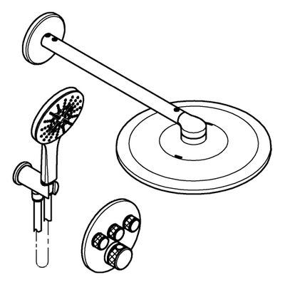 Grohe UP-Duschsystem Grohtherm SC rund 3 ASV, für Duschrahmen Duo, Farbe chrom Bild 3