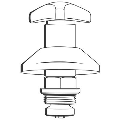 Grohe Oberteil 1" für Unterputz-Ventil Trecorn-Griff kalt, Farbe silberfarben Bild 3