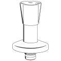 Grohe Oberteil, für Unterputz-Ventile Dreikantgriff blau / rot 3/4", DN 20, Farbe silberfarben Bild 3
