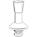 Grohe Oberteil 1 1/4", für Unterputz-Ventile Dreikantgriff blau / rot, Farbe silberfarben Bild 3