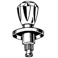 Grohe Oberteil 3/4" für Unterputz-Ventil Brillant-Griff warm, PG10, Farbe silberfarben Bild 3