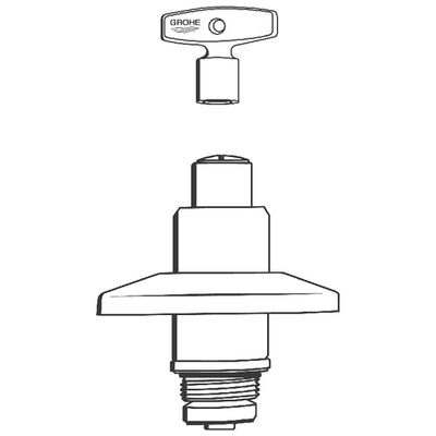 Grohe Steckschlüsseloberteil 3/4" für Unterputz-Ventil mit Steckschl, PG10, Farbe silberfarben Bild 3