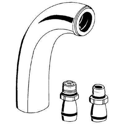 Grohe Standanschluss Chiara 12091 1/2" Ausld.: 100 mm Auslaufhöhe:150 mm sterling, Farbe nickel Bild 4