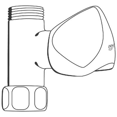 Grohe Absperrventil, für Thermostate 1/2", mit TDL-Griff Anschluss i / a 3/4" verchromt, 66 mm, Farbe chrom Bild 4