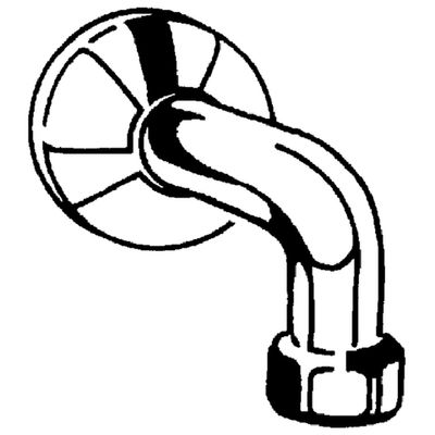 Grohe Abgangsbogen 1 1/4" AG x 1 1/2" - Mutter Ausladung, mit Schraubrosette ch, 125 mm, Farbe chrom Bild 3