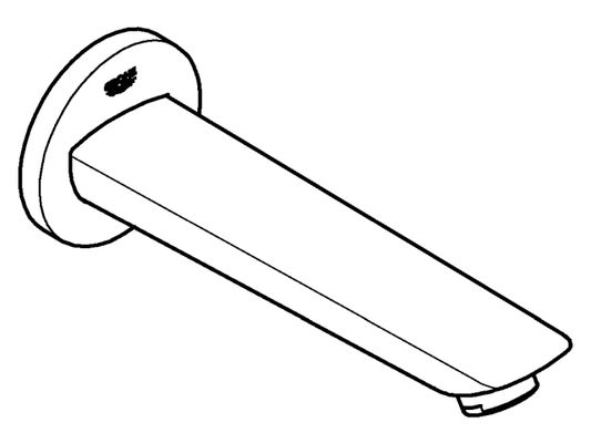 Grohe Wanneneinlauf Bau Cosmopolitan 13255_1 Wandmontage Ausladg, 171 mm, Farbe chrom Bild 4