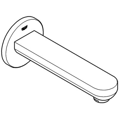 Grohe Wand-Wanneneinlauf Eurosmart C Ausladung 170 mm, verchromt, 70 x 170 mm, Farbe chrom Bild 4