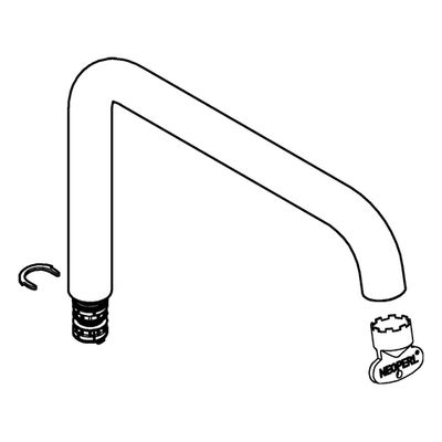 Grohe Auslauf, Farbe silberfarben Bild 2