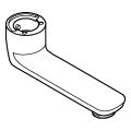Grohe Gussauslauf schwenkbar(180 o.90°), arretierbar, Länge 115 mm, Farbe silberfarben Bild 3