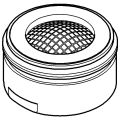 Grohe Mousseur, mit Aussengewinde M, Durchflusskl.C, 30 l/min bei 3 bar, 24 x 1 mm, Farbe silberfarben Bild 3